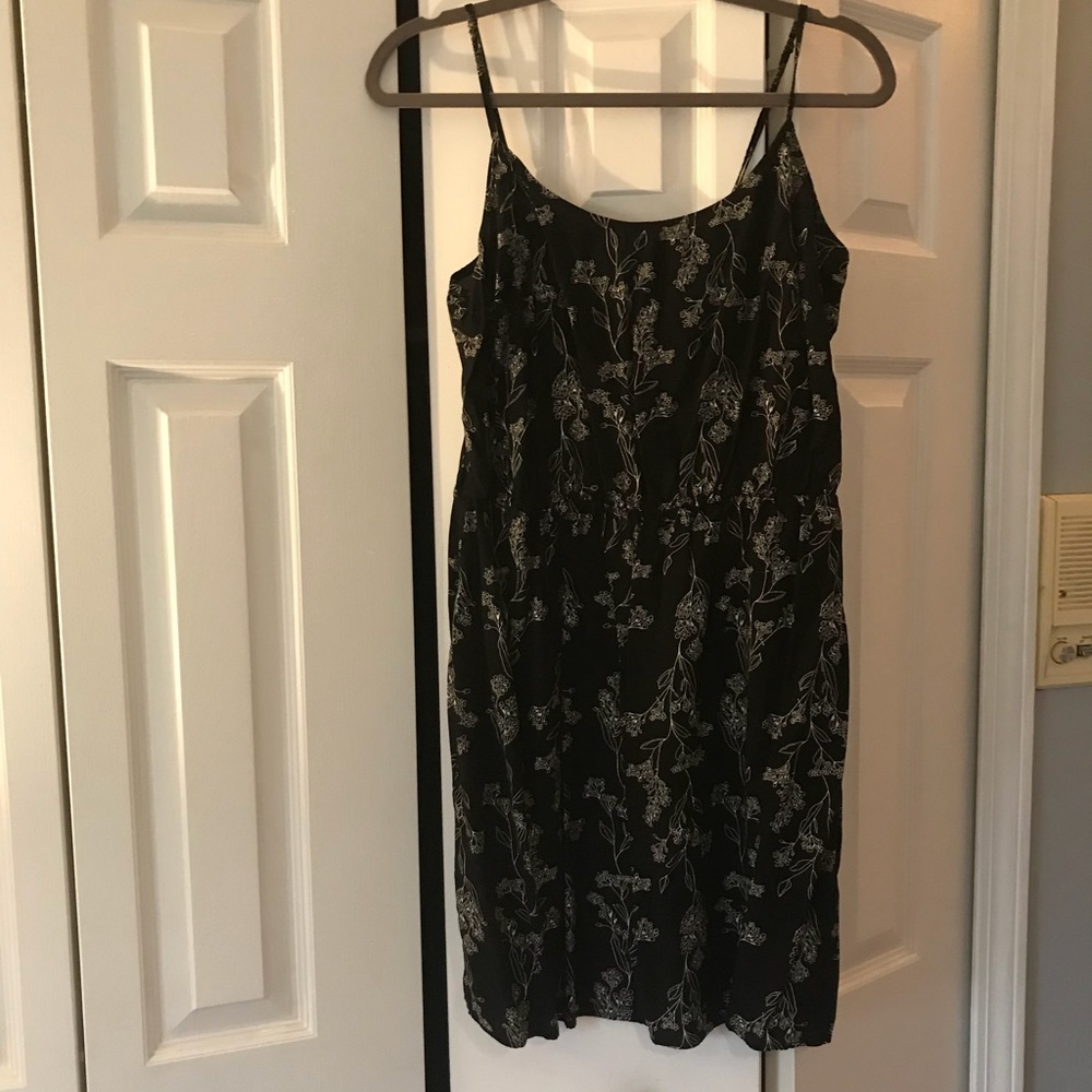 Black dress with white detail